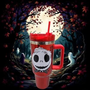 OOGIE BOOGIE TUMBLER NIGHTMARE BEFORE CHRISTMAS RED 40OZ EXCLUSIVE BRAND NEW!!